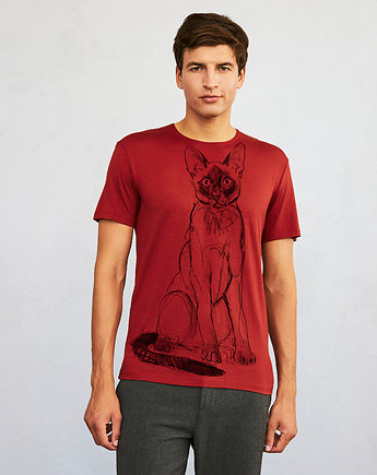 Siamese Cat Men's T-shirt marsala, SELVA