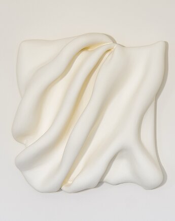Folds No.2 - rzeźba ścienna, obraz strukturalny 30x30 cm, Qualia Artstudio