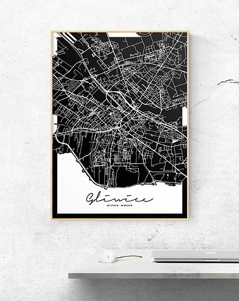 Plakat Gliwice mapa, Peszkowski Graphic