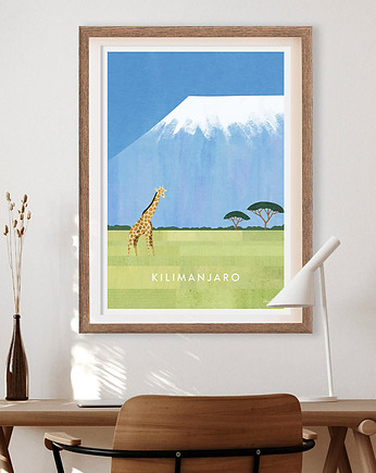 Kilimandżaro i safari - Tanzania - plakat fine art, minimalmill