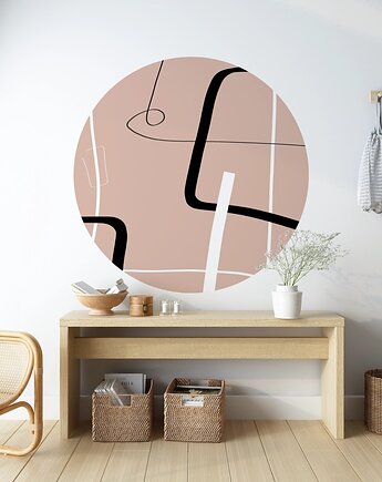 Mural DOTS DANCING LINES-  okrągła dekoracja ścienna, Ravenart