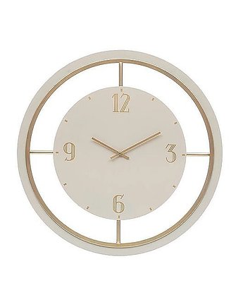 Zegar Metalowy Zegar Wiszący Beige Oro 70 cm, OSOBY - Prezent dla teściowej