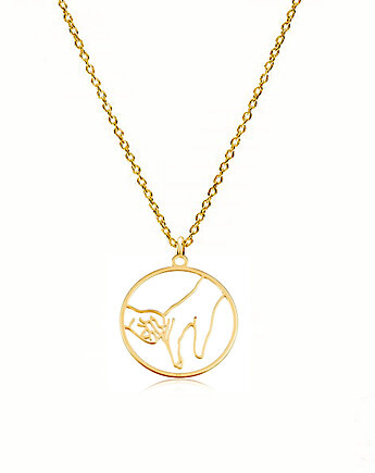 MAMA I DZIECKO DŁONIE- naszyjnik srebro, złoto, różowe złoto, ISSI Jewelry