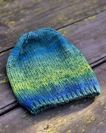 Wiosenny poranek 2 / czapka z jedwabiem, agat handmade