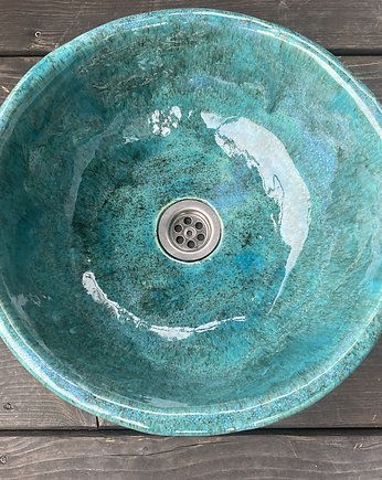 UM61 -  umywalka 34cm turkusowa, Dekornia