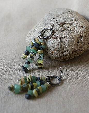 Długie optymistyczne kolczyki z awenturynem, VZORKO