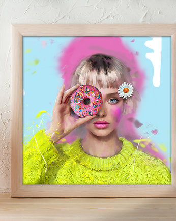 Obraz na płótnie "Lady Donut", Krzanoo