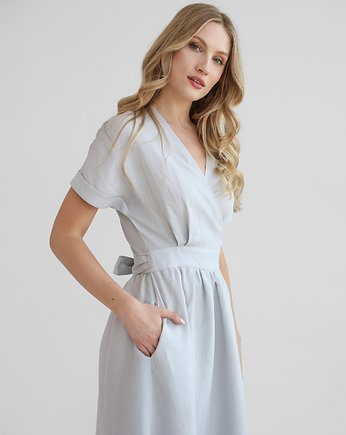 Lniana Sukienka JASMINE LIGHT GRAY, so linen!