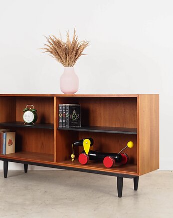 Regał tekowy, duński design, lata 70, produkcja: Dania, Przetwory design