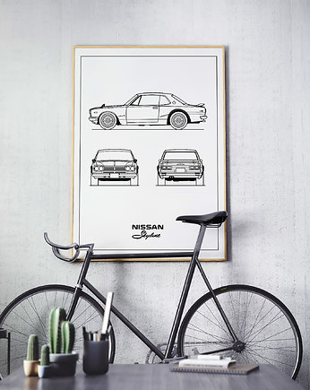 Plakat Legendy Motoryzacji - Nissan Skyline GT-R, Peszkowski Graphic