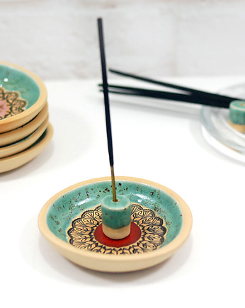 Ceramiczna podstawka na kadzidło, świeczkę, biżuterię, 10FingersArt