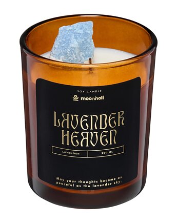 Naturalna świeca sojowa 200ml LAVENDER HEAVEN, Moonholi