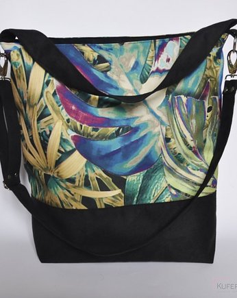 Torbay hobo XL - print, monstera, PRACOWNIA 166