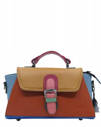 Torebka damska skórzana retro do ręki regulowany pasek elegancka eko OLIVKA, Olivka Warsaw