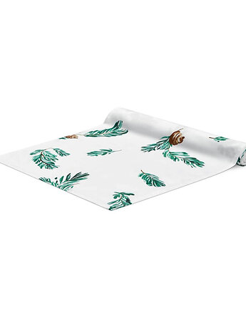 Bieżnik Świerkowe gałązki 40 x 130 cm, White pocket