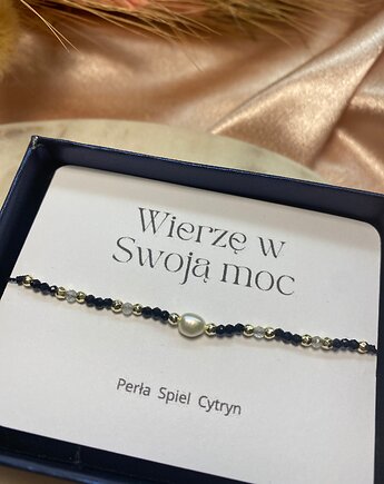 Bransoletka na nici jedwabnej INTENCYJNA Wierzę w Swoją moc, la liva art