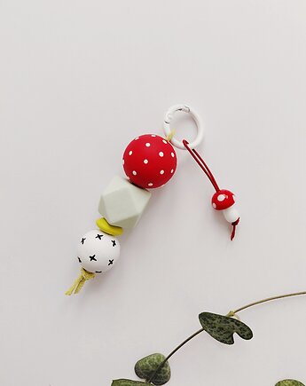 Brelok drewniany z muchomorkiem, BohoHome