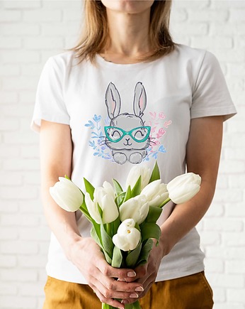 Koszulka damska biała Bunny, ART ORGANIC