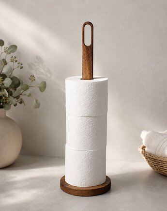 Drewniany stojak na papier toaletowy , POZYTYWNIE W DREWNIE