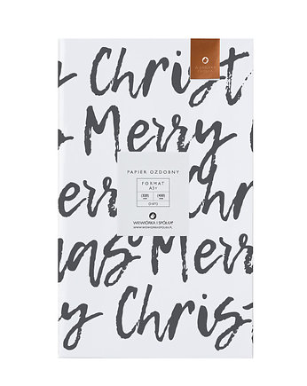 Papier ozdobny do prezentów MERRY CHRISTMAS, PAKOWANIE PREZENTÓW - Papier do pakowani
