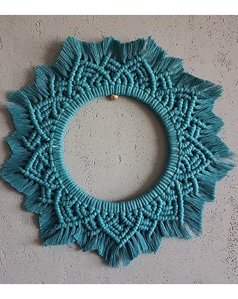 Makrama Mandala Turkus boho decor, Little Bee Craft