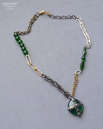 Łańcuszkowy naszyjnik - wisior w stylu boho unikat handmade unisex PREZENT, Galeria Limart