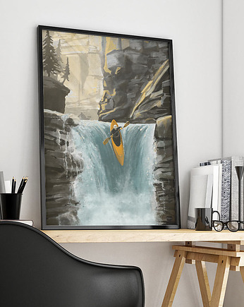 Ekstremalne wyprawy kajakowe - plakat 50x70 cm, minimalmill