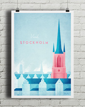 Sztokholm - vintage plakat, minimalmill
