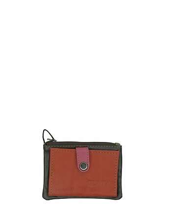 Portfel portfelik mały skórzany miejsce na bilon karty eko OLIVKA, Olivka Warsaw