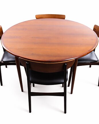 Kpl stół i 4 krzesła palisander Dania  Sch, Strzecha