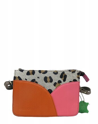 Torebka listonoszka modna damska dwustronna skórzana wzór OLIVKA, Olivka Warsaw