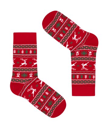 Skarpetki Świąteczne Czerwone 36-41, FAVES. Socks&Friends