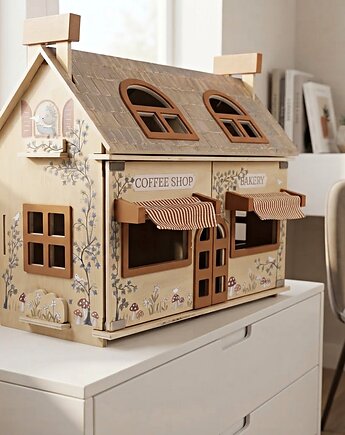 Kawiarnia i piekarnia z meblami i miniaturowymi przyjaciółmi, AnemoneDream