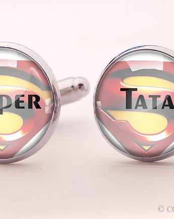 Super tata - spinki do mankietów - 0502, EgginEgg Men