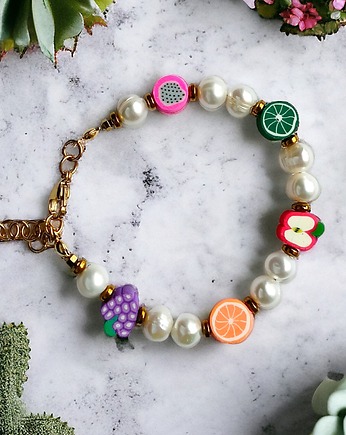 Perły z owocami :: bransoletka : summer collection, kaktusia