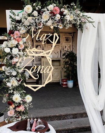 DEKORACJE ŚLUBNE KOŁO Mąż i Żona KOMPLET 2szt 50cm, smxdsgn