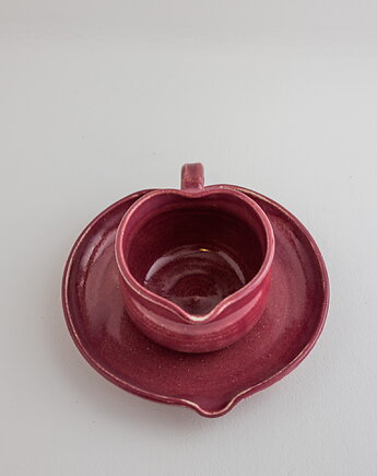 Filiżanka w kształcie serca z podstawką, Wet Spot Ceramic Studio