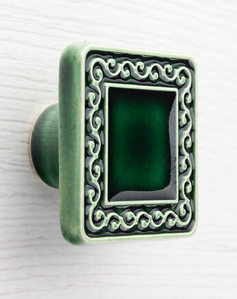 Gałka do mebli zieleń butelkowa, wz.17, pracowniazona