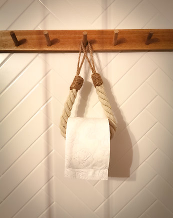 Uchwyt wieszak na papier toaletowy ze sznura, Hygge Macrame