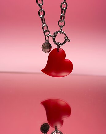 Efektowny naszyjnik z zawieszką serce, Dwie Gliny