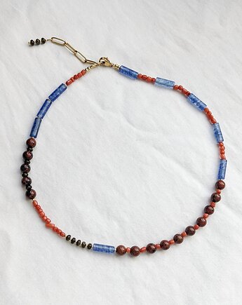 Choker z Kamieni Stal Szlachetna Kolorowy Naszyjnik Boho, Nebula7
