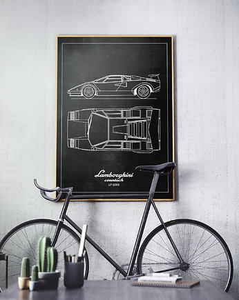 Plakat Legendy Motoryzacji - Lamborghini Countach, Peszkowski Graphic