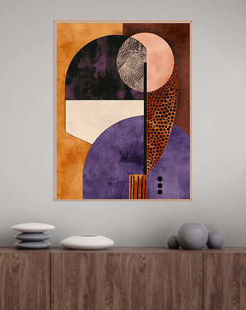 Geometria natury - Plakat, druk - Minimalizm, Boho, Loft #46, Black Sapphire Art