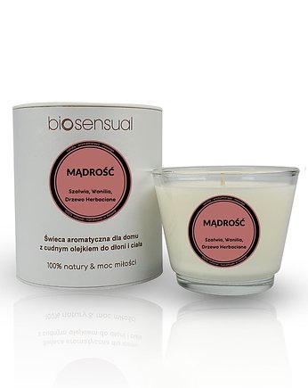 Świeca do masażu i aromaterapii MĄDROŚĆ 80g, Biosensual