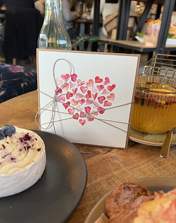 Wyjątkowa ręcznie robiona kartka prezent na walentynki, sorte