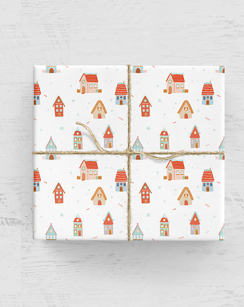 papier do pakowania - zimowy plakacik 213w, Wrap and Pack