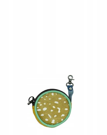 Bilonówka portfelik skórzany ze skrawków okrągły na prezent OLIVKA, Olivka Warsaw