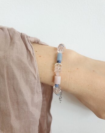 Bransoletka ROOTS kwarc różowy, opal, angelit, sodalit, modesign