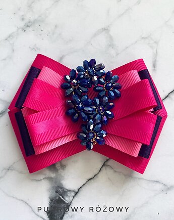 Brosza z kwiatuszkami z koralików  New, Pudrowy Różowy