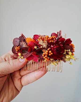 Grzebyk do włosów jesienny, Mudryk Viktoria Dried Flowers